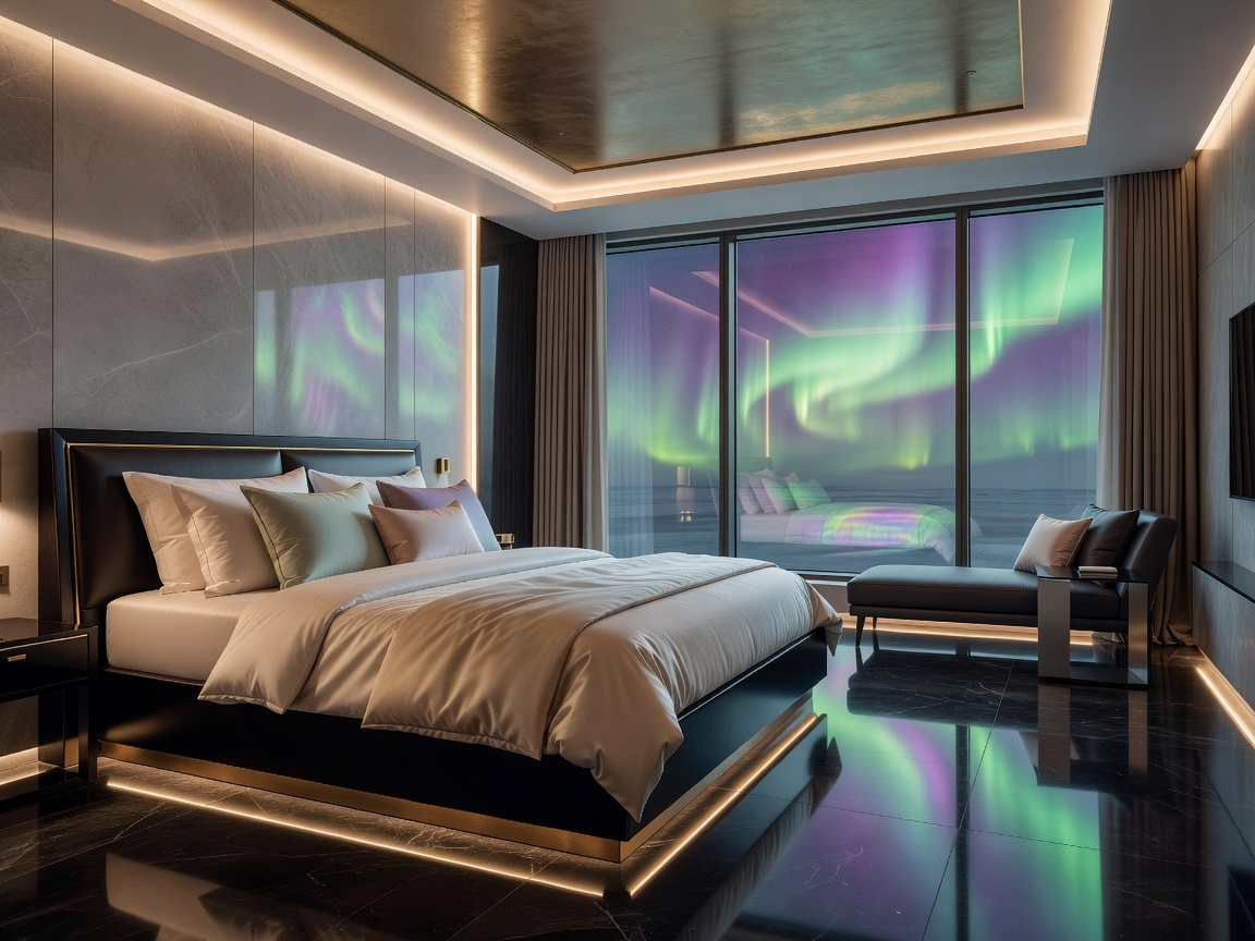 Aurora Signature Suite sisätilat luksusvuode